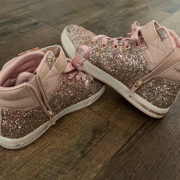 PINK GLITTER high top sneakers, sketchers - Picture 4 of 5